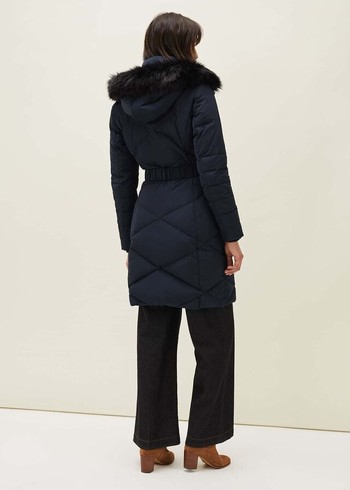 Phase Eight Remi Diamond Puffer Coats Navy USA | 5289417-FD